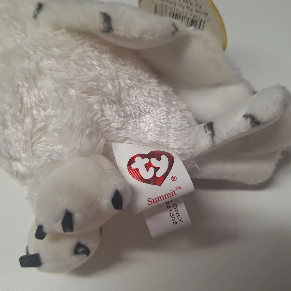 Ty Beanie Babies Summit Snowy‎ Owl 2007 White Bird Soft Wings Original